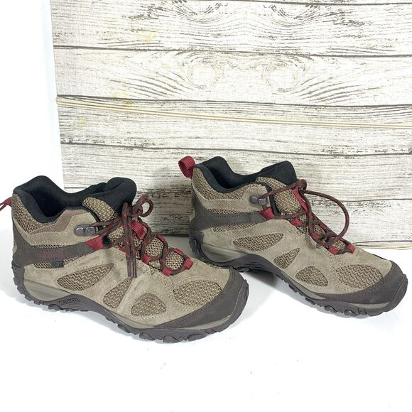 Merrell Women's Yokota 2 Mid Waterproof Hiking Boot size 7 Brindle - Picture 11 of 16